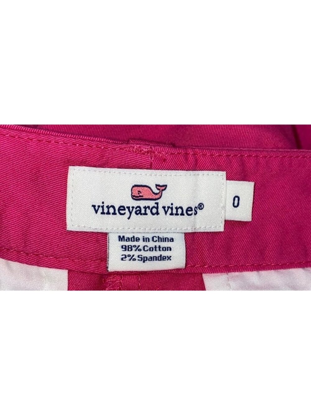 Vineyard Vines women 0 fuchsia pink whale capri pants women EUC embroidered - Picture 3 of 5